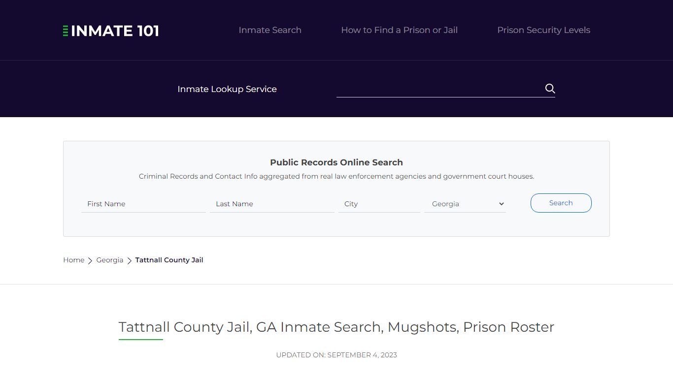 Tattnall County Jail, GA Inmate Search, Mugshots, Prison Roster