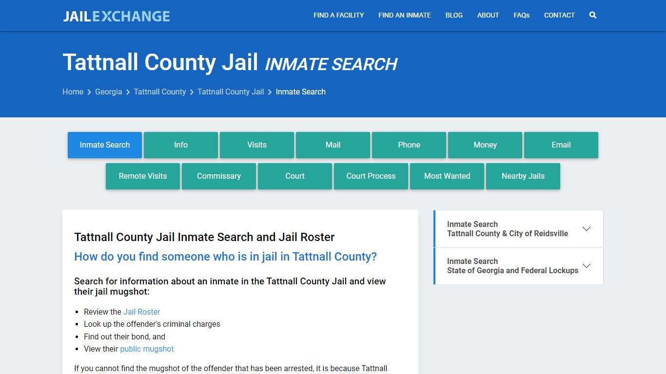 Inmate Search: Roster & Mugshots - Tattnall County Jail, GA